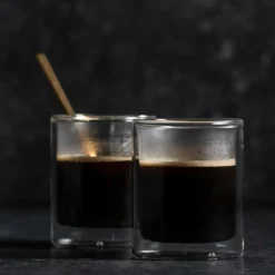 CASA RELAX Bicchiere A Parete Set Di 2 12 CL Trasparente- Bicchieri Da Tè|Bicchieri Da Caffè