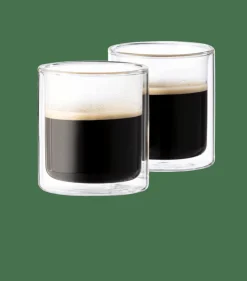 CASA RELAX Bicchiere A Parete Set Di 2 24,5 CL Trasparente- Bicchieri Da Caffè|Bicchieri Da Tè