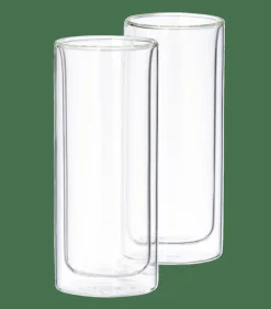 CASA RELAX Bicchieri A Doppia Parete,set Di 2 30 CL Trasparente- Bicchieri Da Caffè|Bicchieri Da Tè