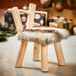 CASA RUDOLF Sgabello Naturale- Kids|Mobili Per Bambini