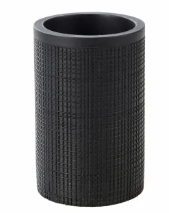 CASA SAMOURAI Scopino WC In Supporto Nero- Accessori Da Lavandino