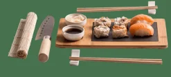 CASA SAMOURAI Set Per Sushi 10 Pezzi Naturale- Strumenti Da Cucina