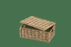 CASA SEAGRASS Cesto Portatutto S Con Coperchio Naturale- Cesti Portatutto