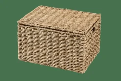 CASA SEAGRASS Cesto Portatutto L Con Coperchio Naturale- Cesti Portatutto