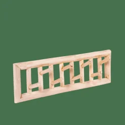 CASA TEAK Appendiabiti Da Parete Naturale- Kids|Appendiabiti