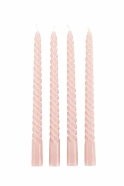 CASA TWIST Candele Intrecciate Set Di 4 Verde- Candele