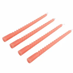 CASA TWIST Candele Intrecciate Set Di 4 Rosa- Candele