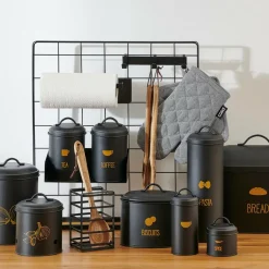 CASA VIRA Conserva Vivande Nero- Contenitore Per Alimenti|Scatole Conserva Vivande