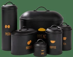 CASA VIRA Conserva Vivande Per Biscotti Nero- Contenitore Per Alimenti|Scatole Conserva Vivande