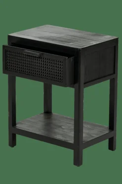 CASA WEBSTER Comodino Nero- Comodini|Cassettiere