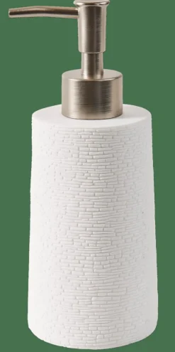 CASA WHITE ELEGANCE Dispenser Per Sapone Bianco, Argentato- Accessori Da Lavandino