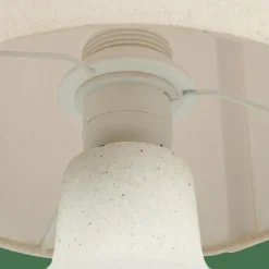 CASA WHITESTONE Lampada Tav+paralume E27 Bianco Antico- Lampade Da Tavolo