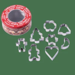 CASA X-MAS Formine Coppaimpasto Set Di 8 Argentato- Utensili Da Forno